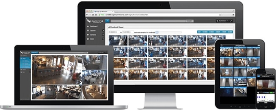 Multiple computer screens and tablets