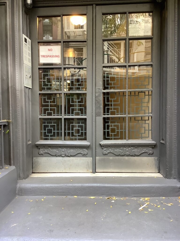 Custom Iron Window Gates on a Door