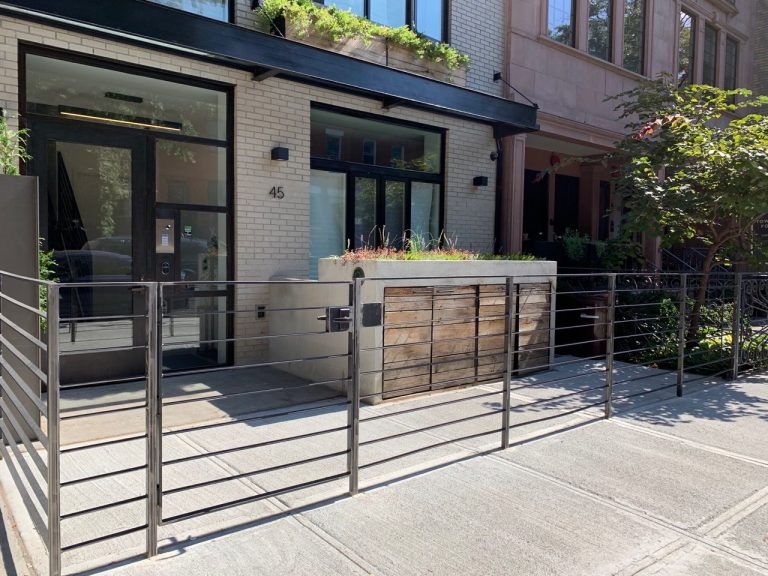 Wrought Iron Security Fence and Gate for Clinton Hill Townhouse